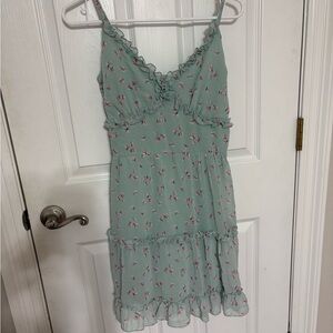 Liberty Love Mint Floral Mini Dress